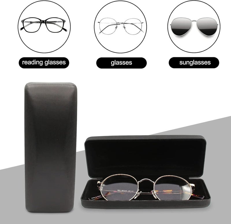 SMARTTOP Hard Shell Eyeglass Case- Glass Case With Cleaning Cloth, Glasses Case hard shell for men women - Image 3